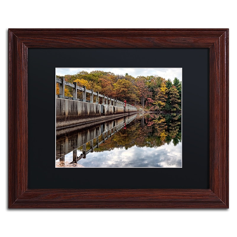 Trademark Fine Art ''New York in Fall'' by David Ayash 11" x 14" Black Matted Wood Frame (MA0644-W1114BMF) image 1