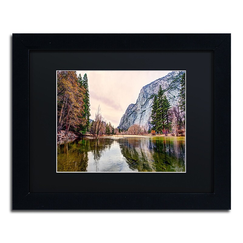 Trademark Fine Art ''Yosemite Valley'' by David Ayash 11" x 14" Black Matted Black Frame (MA0645-B1114BMF) image 1