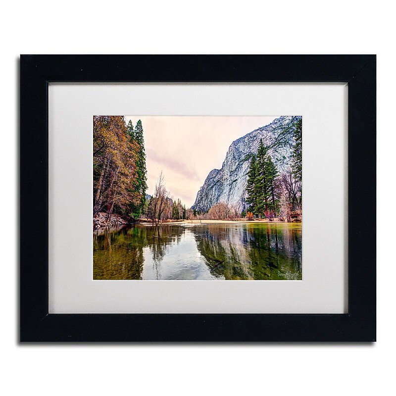Trademark Fine Art ''Yosemite Valley'' by David Ayash 11" x 14" White Matted Black Frame (MA0645-B1114MF) image 1
