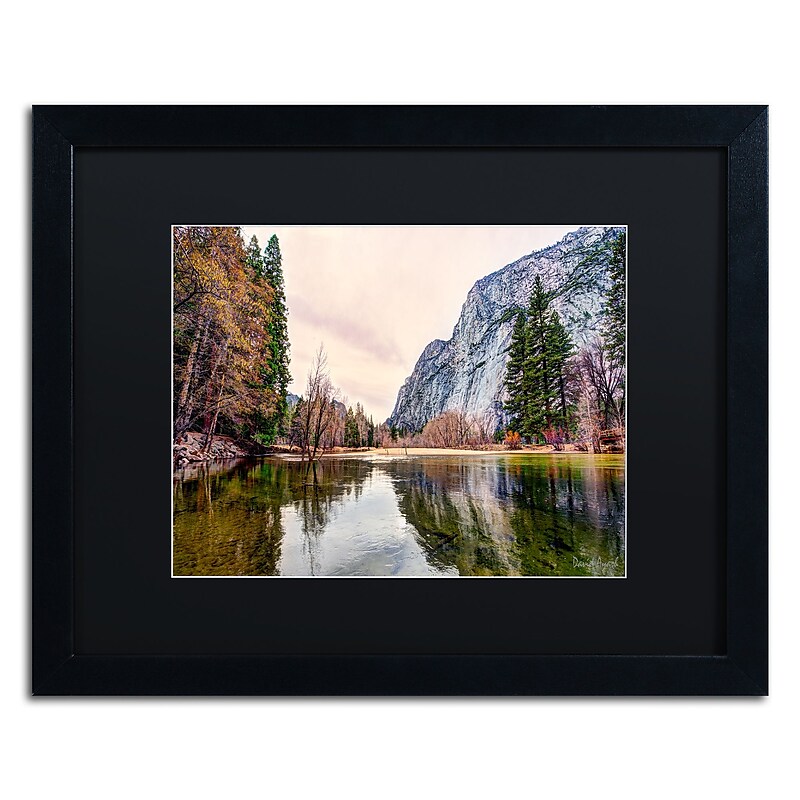 Trademark Fine Art ''Yosemite Valley'' by David Ayash 16" x 20" Black Matted Black Frame (MA0645-B1620BMF) image 1