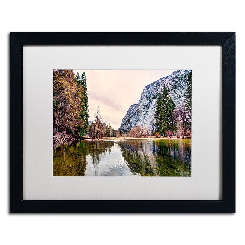 Trademark Fine Art ''Yosemite Valley'' by David Ayash 16" x 20" White Matted Black Frame (MA0645-B1620MF) image 1