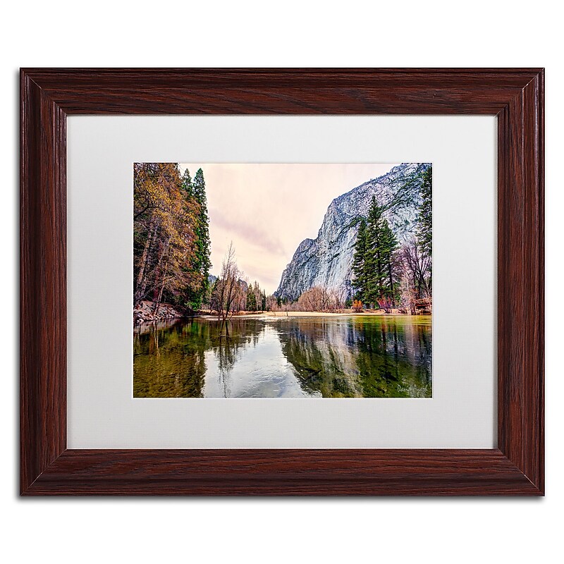 Trademark Fine Art ''Yosemite Valley'' by David Ayash 11" x 14" White Matted Wood Frame (MA0645-W1114MF) image 1