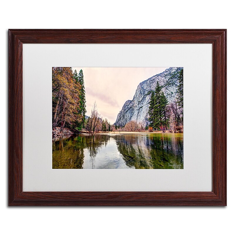 Trademark Fine Art ''Yosemite Valley'' by David Ayash 16" x 20" White Matted Wood Frame (MA0645-W1620MF) image 1