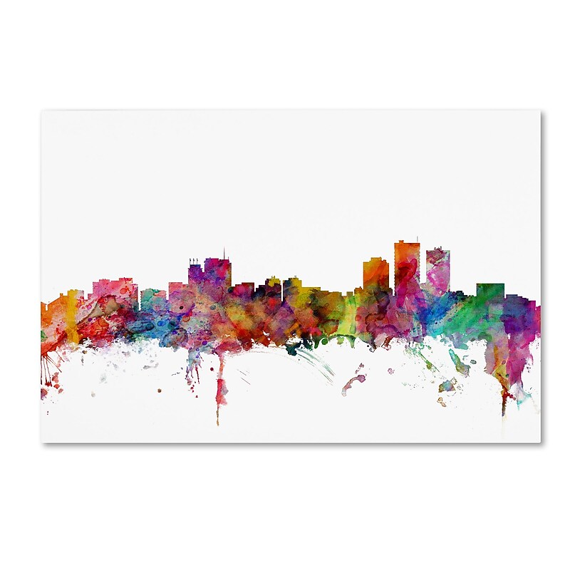 Trademark Fine Art ''Anchorage Alaska Skyline'' by Michael Tompsett 16" x 24" Canvas Art (MT0583-C1624GG) image 1