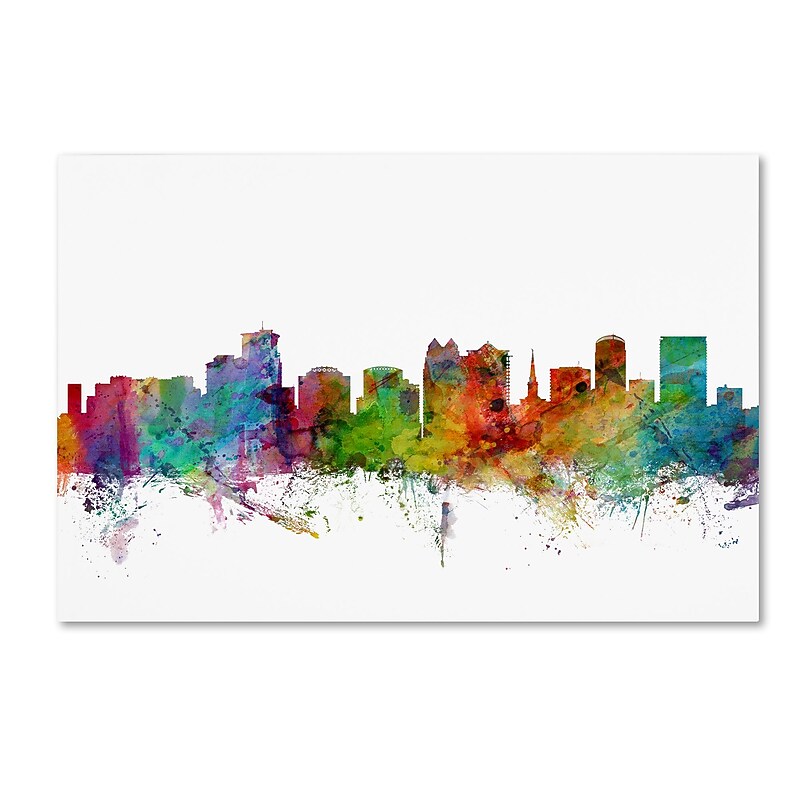 Trademark Fine Art ''Orlando Florida Skyline'' by Michael Tompsett 16" x 24" Canvas Art (MT0596-C1624GG) image 1
