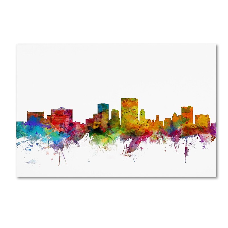 Trademark Fine Art ''El Paso Texas Skyline'' by Michael Tompsett 30" x 47" Canvas Art (MT0598-C3047GG) image 1