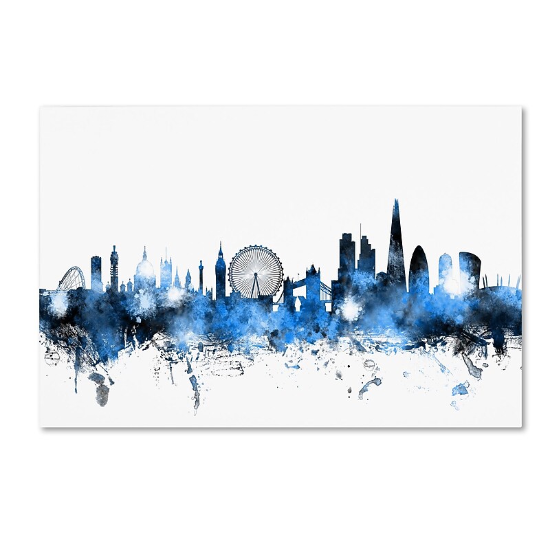 Trademark Fine Art ''London England Skyline'' by Michael Tompsett 22" x 32" Canvas Art (MT0613-C2232GG) image 1