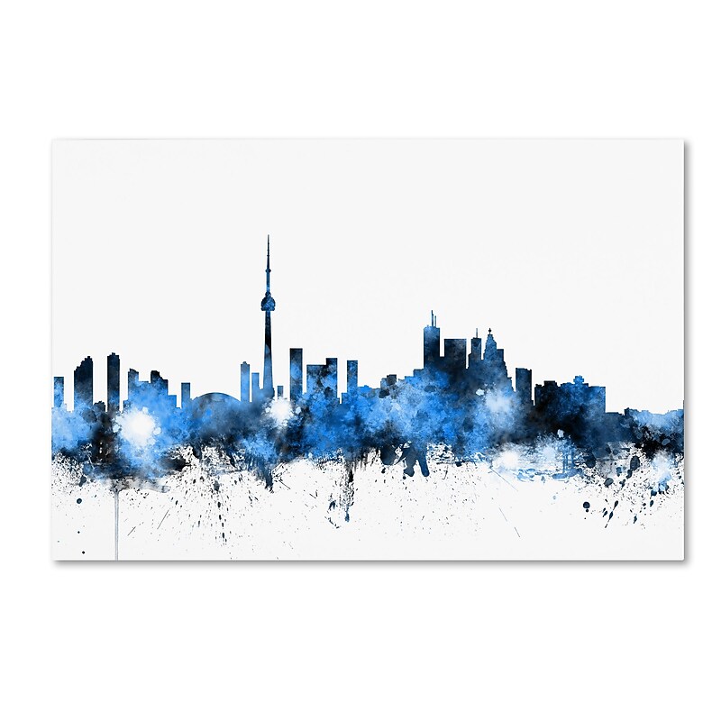 Trademark Fine Art ''Toronto Canada Skyline'' by Michael Tompsett 30" x 47" Canvas Art (MT0624-C3047GG) image 1