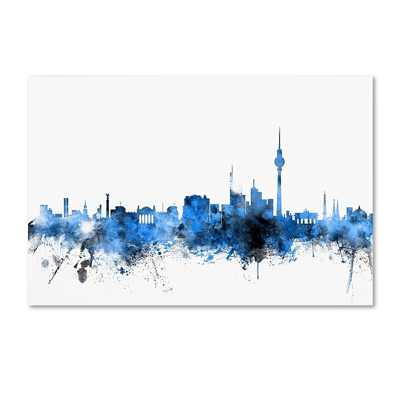 Trademark Fine Art ''Berlin Germany Skyline'' by Michael Tompsett 16" x 24" Canvas Art (MT0626-C1624GG) image 1