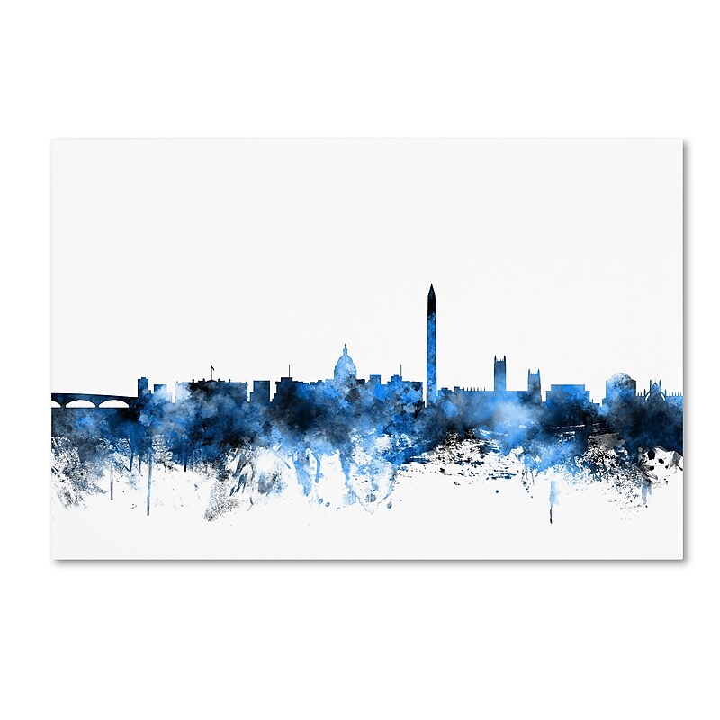 Trademark Fine Art ''Washington DC Skyline III'' by Michael Tompsett 22" x 32" Canvas Art (MT0630-C2232GG) image 1