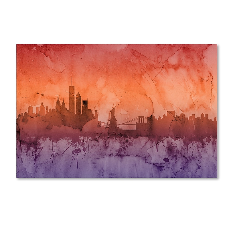 Trademark Fine Art ''New York Skyline IV'' by Michael Tompsett 30" x 47" Canvas Art (MT0634-C3047GG) image 1