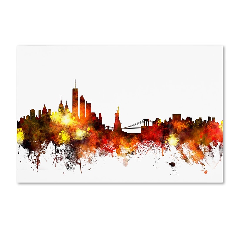 Trademark Fine Art ''New York Skyline VIII'' by Michael Tompsett 30" x 47" Canvas Art (MT0647-C3047GG) image 1