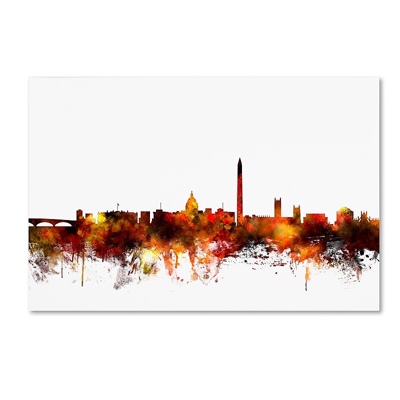 Trademark Fine Art ''Washington DC Skyline IV'' by Michael Tompsett 22" x 32" Canvas Art (MT0659-C2232GG) image 1