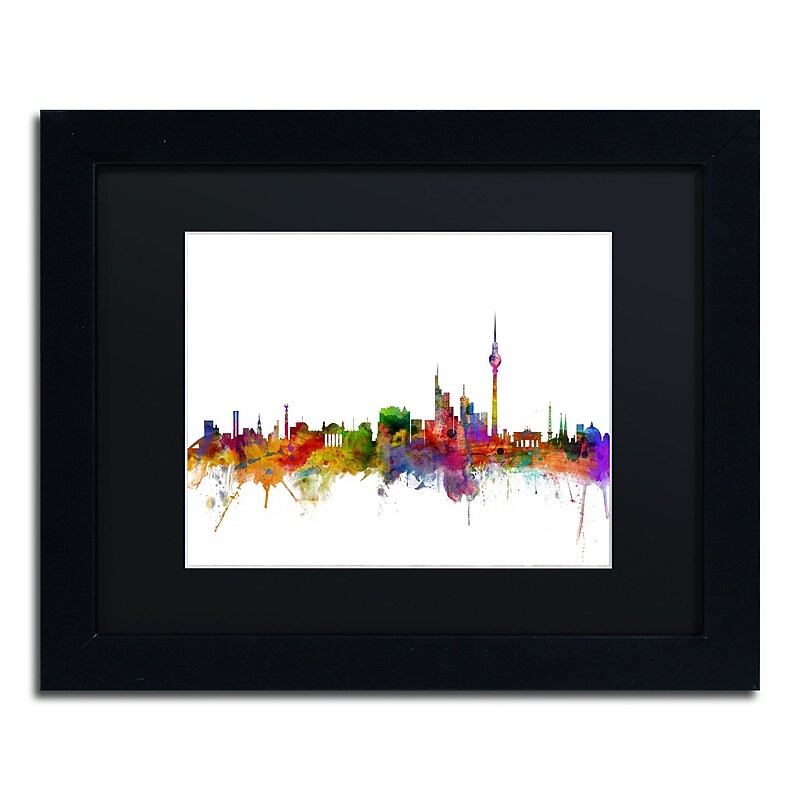 Trademark Fine Art ''Berlin Germany Skyline III'' by Michael Tompsett 11" x 14"  Black Frame (MT0764-B1114BMF) image 1