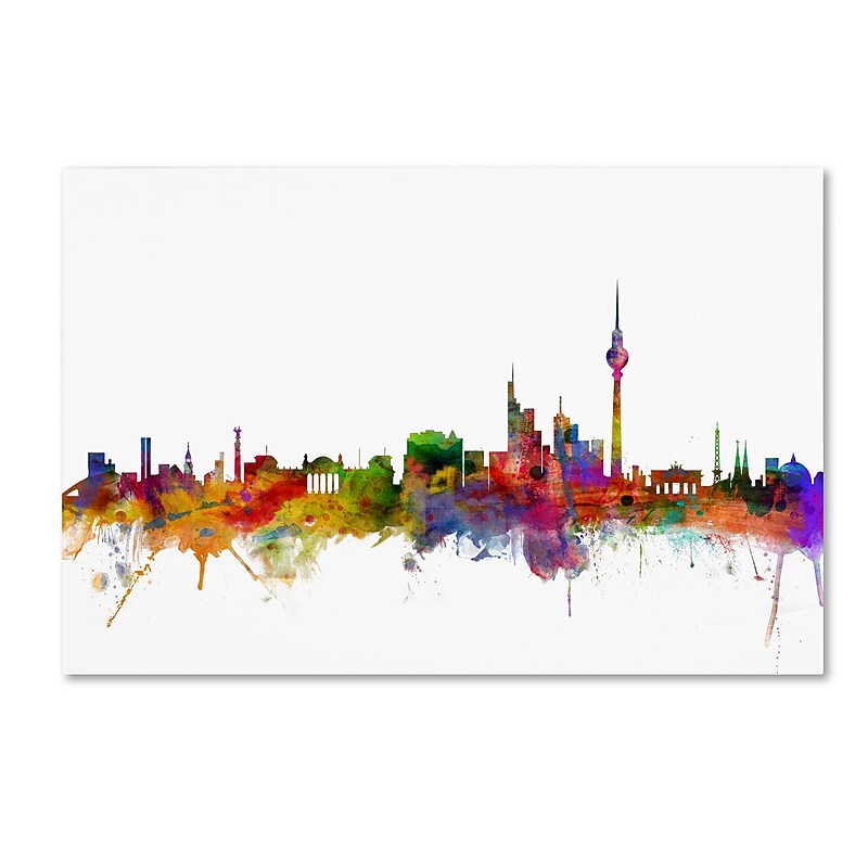Trademark Fine Art ''Berlin Germany Skyline'' by Michael Tompsett 30" x 47" Canvas Art (MT0764-C3047GG) image 1