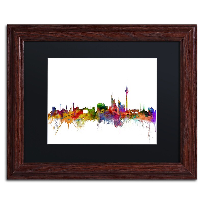 Trademark Fine Art ''Berlin Germany Skyline III'' by Michael Tompsett 11" x 14" Wood Frame (MT0764-W1114BMF) image 1