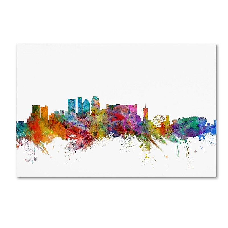 Trademark Fine Art ''Cape Town South Africa Skyline'' by Michael Tompsett 30" x 47" Canvas Art (MT0769-C3047GG) image 1