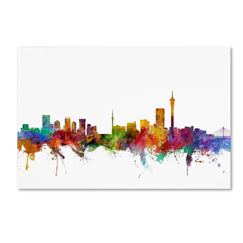Trademark Fine Art ''Johannesburg South Africa Skyline'' by Michael Tompsett 30" x 47" Canvas Art (MT0774-C3047GG) image 1