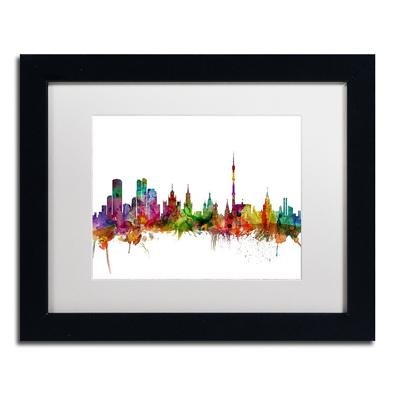 Trademark Fine Art ''Moscow Russia Skyline'' by Michael Tompsett 11" x 14" Black Frame (MT0778-B1114MF) image 1