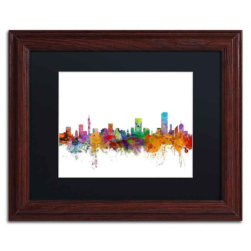 Trademark Fine Art ''Pretoria South Africa Skyline'' by Michael Tompsett 11" x 14"Wood Frame (MT0781-W1114BMF) image 1