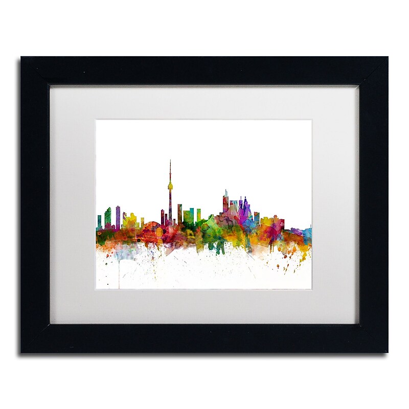 Trademark Fine Art ''Toronto Canada Skyline IV'' by Michael Tompsett 11" x 14" Black Frame (MT0787-B1114MF) image 1