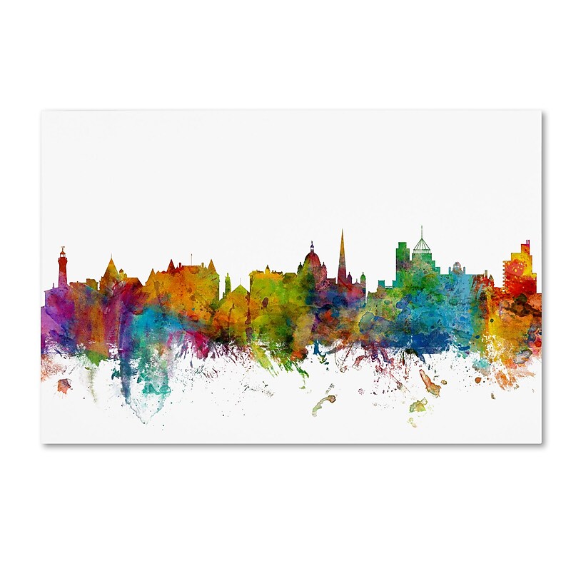 Trademark Fine Art ''Victoria Canada Skyline'' by Michael Tompsett 30" x 47" Canvas Art (MT0789-C3047GG) image 1