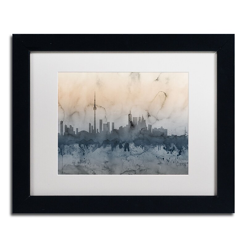 Trademark Fine Art ''Toronto Canada Skyline V'' by Michael Tompsett 11" x 14" Black Frame (MT0801-B1114MF) image 1