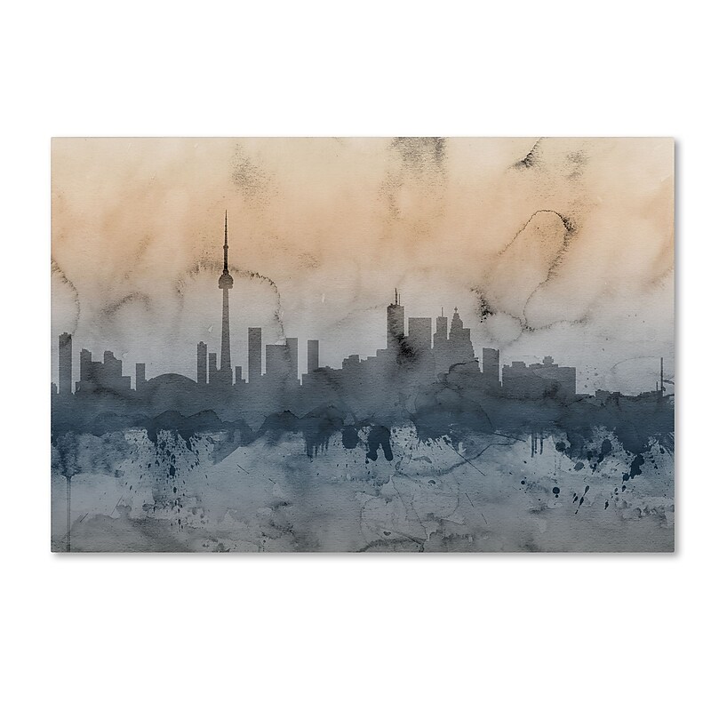 Trademark Fine Art ''Toronto Canada Skyline'' by Michael Tompsett 30" x 47" Canvas Art (MT0801-C3047GG) image 1