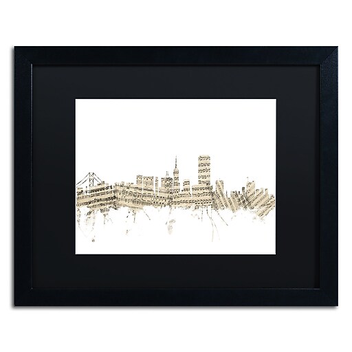 Trademark Fine Art ''San Francisco Skyline Sheet Music'' by