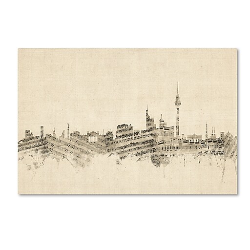 Trademark Fine Art ''Berlin Germany Skyline Sheet Music'' by