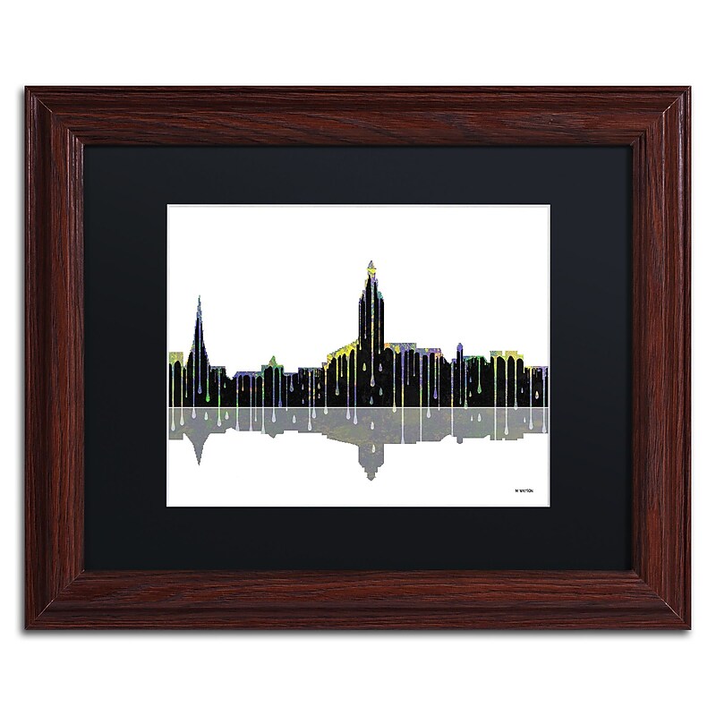 Trademark Fine Art ''Annapolis Maryland Skyline'' by Marlene Watson 11" x 14" Wood Frame (MW0039-W1114BMF) image 1