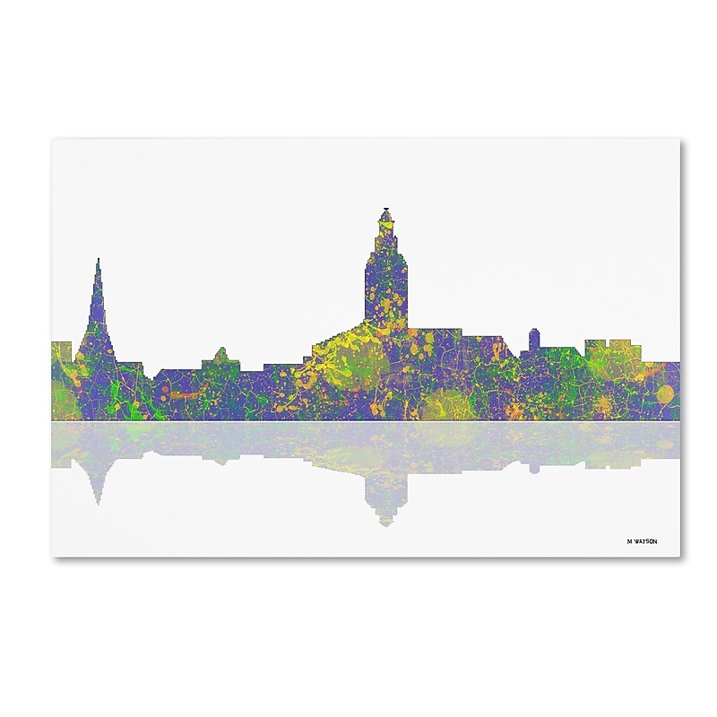 Trademark Fine Art ''Annapolis Maryland Skyline'' by Marlene Watson 22" x 32" Canvas Art (MW0040-C2232GG) image 1