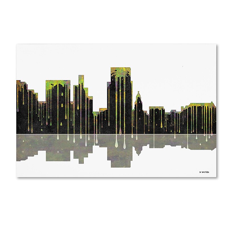 Trademark Fine Art ''Boise Idaho Skyline'' by Marlene Watson 22" x 32" Canvas Art (MW0046-C2232GG) image 1