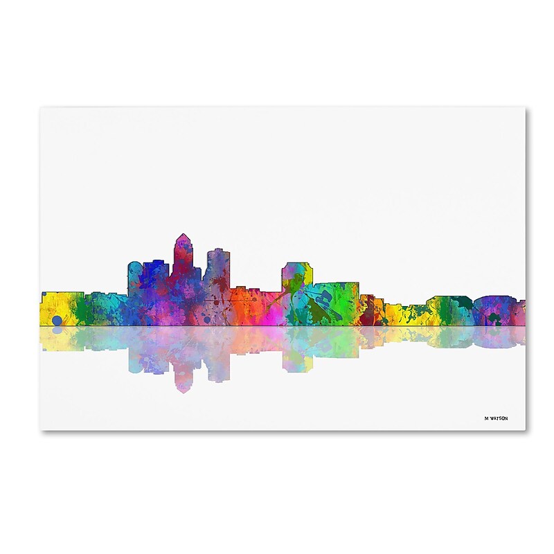 Trademark Fine Art ''Des Moines Iowa'' by Marlene Watson 30" x 47" Canvas Art (MW0049-C3047GG) image 1