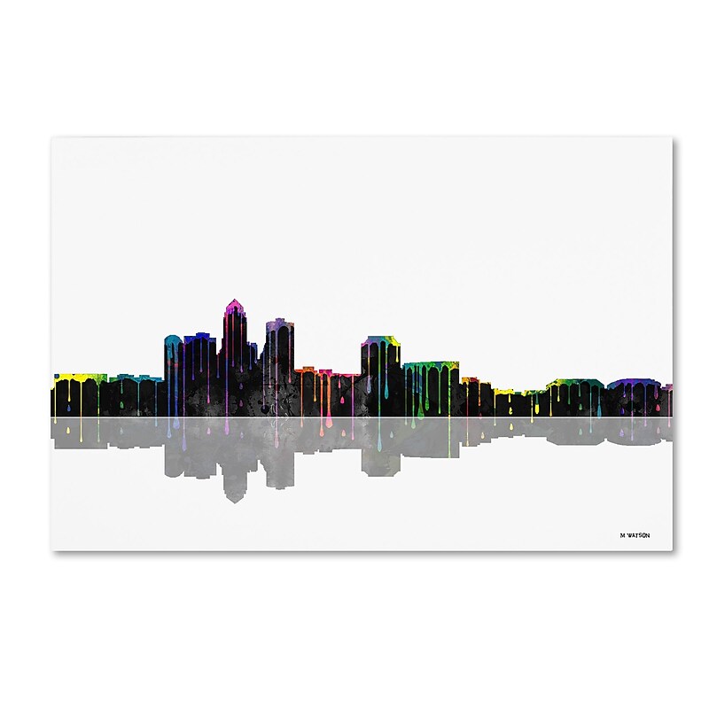 Trademark Fine Art ''Des Moines Iowa'' by Marlene Watson 30" x 47" Canvas Art (MW0050-C3047GG) image 1