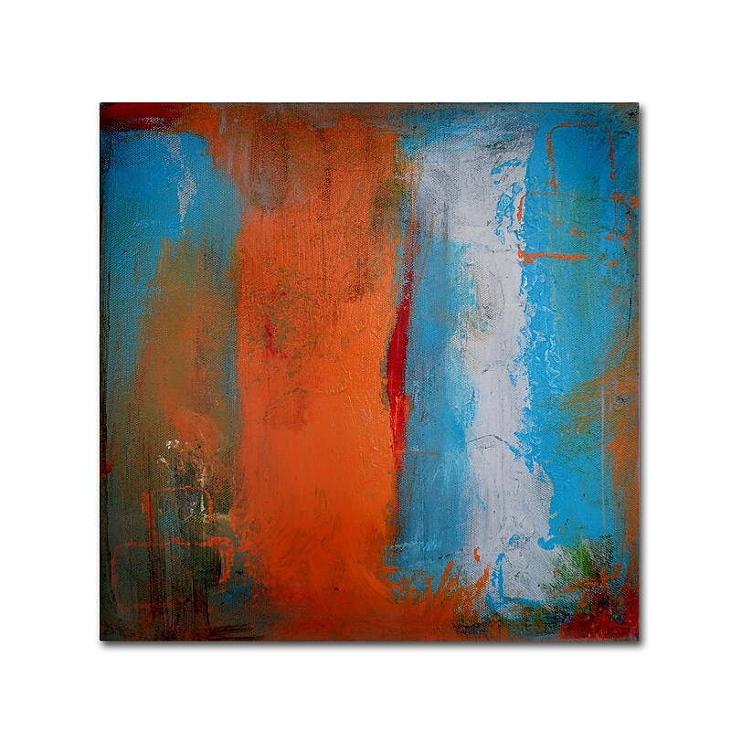 Trademark Fine Art ''Orange Swatch'' by Nicole Dietz 14" x 14" Canvas Art (ND097-C1414GG) image 1
