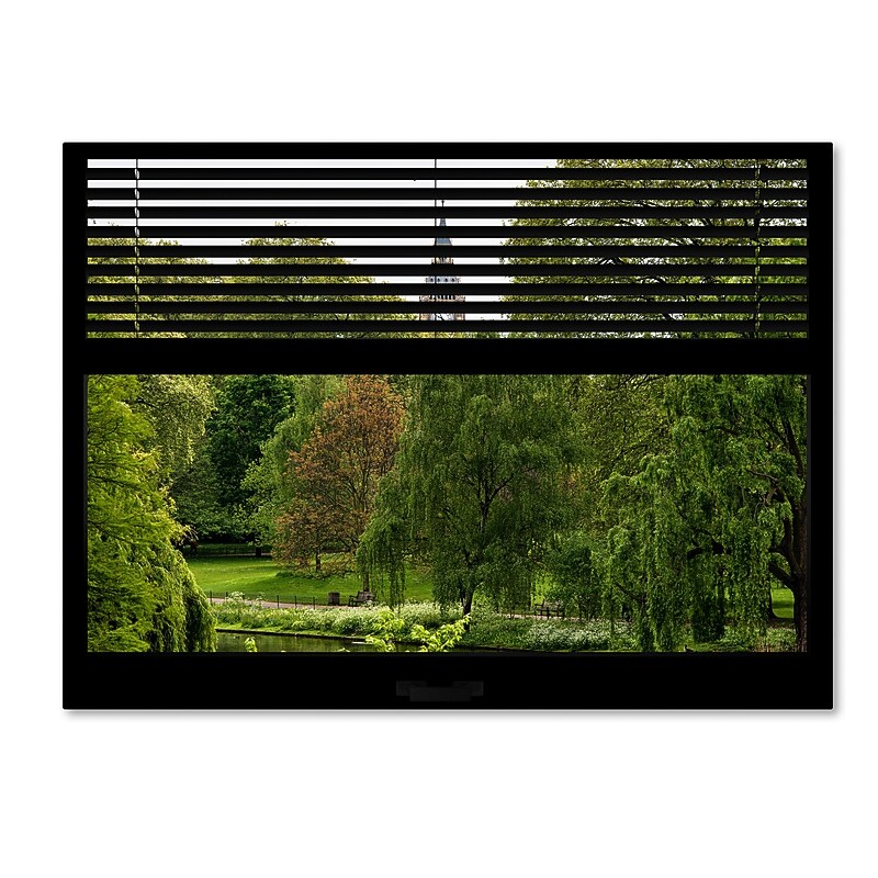 Trademark Fine Art ''Window View St James's Park 2'' by Philippe Hugonnard 24" x 32" Canvas Art (PH0017-C2432GG) image 1