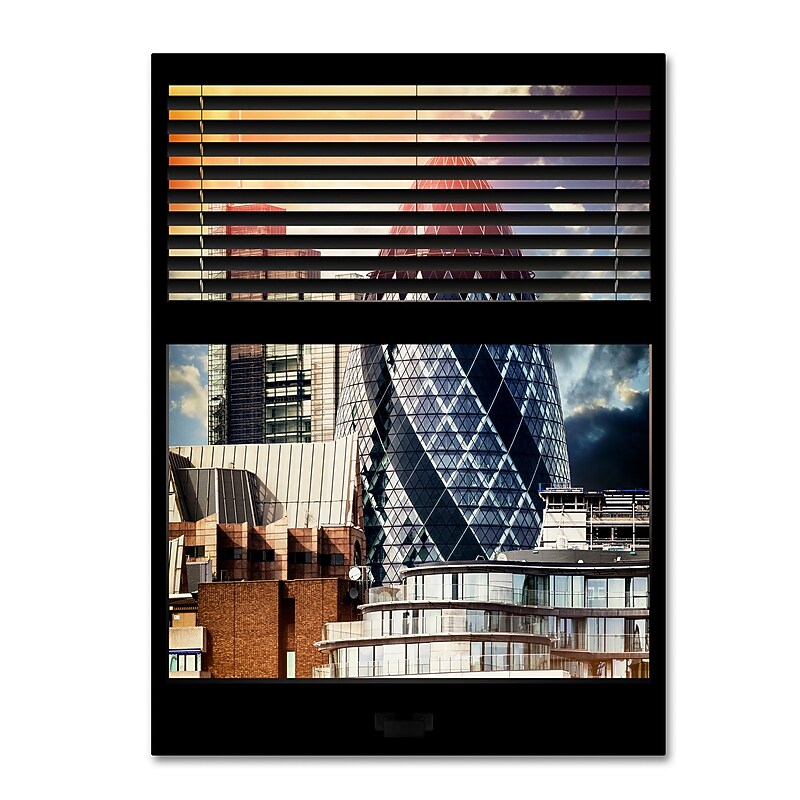 Trademark Fine Art ''Window View The Gherkin 2'' by Philippe Hugonnard 24" x 32" Canvas Art (PH0032-C2432GG) image 1