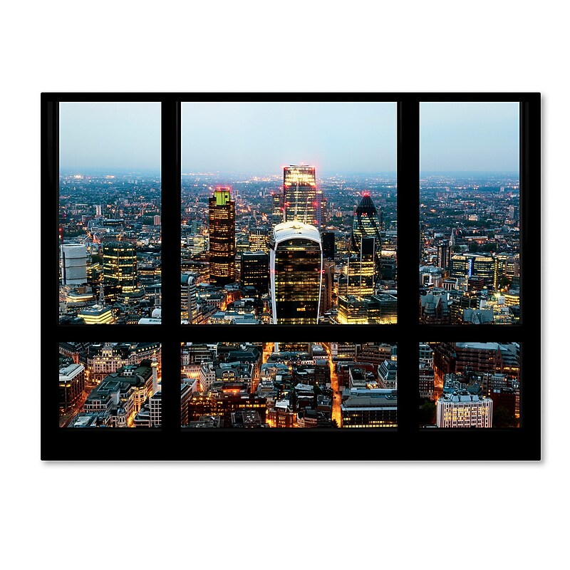 Trademark Fine Art ''Window View London City 2'' by Philippe Hugonnard 35" x 47" Canvas Art (PH0045-C3547GG) image 1