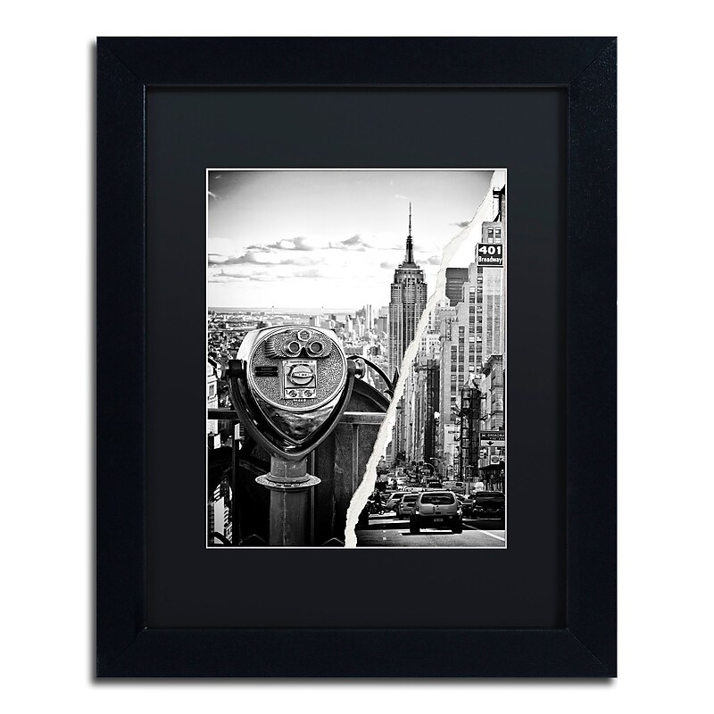 Trademark Fine Art ''Looking to New York City'' by Philippe Hugonnard 11" x 14" Black Matted Black Frame (PH0073-B1114BMF) image 1