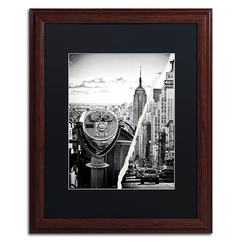 Trademark Fine Art ''Looking to New York City'' by Philippe Hugonnard 16" x 20" Black Matted Wood Frame (PH0073-W1620BMF) image 1