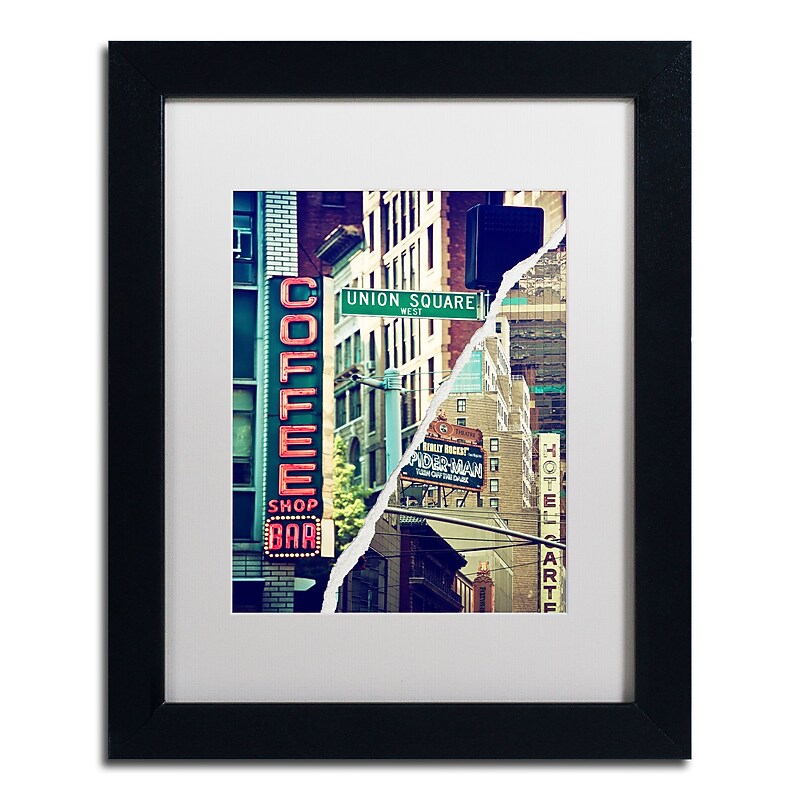Trademark Fine Art ''New York Atmosphere'' by Philippe Hugonnard 11" x 14" White Matted Black Frame (PH0075-B1114MF) image 1