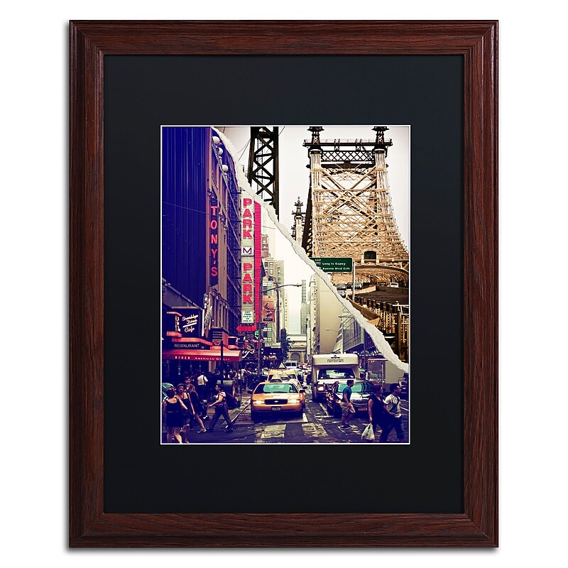 Trademark Fine Art ''NYC Traffic'' by Philippe Hugonnard 16" x 20" Black Matted Wood Frame (PH0077-W1620BMF) image 1