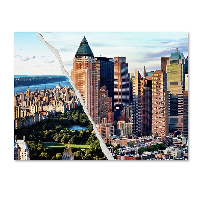 Trademark Fine Art ''Central Park in Town'' by Philippe Hugonnard 35" x 47" Canvas Art (PH0081-C3547GG) image 1