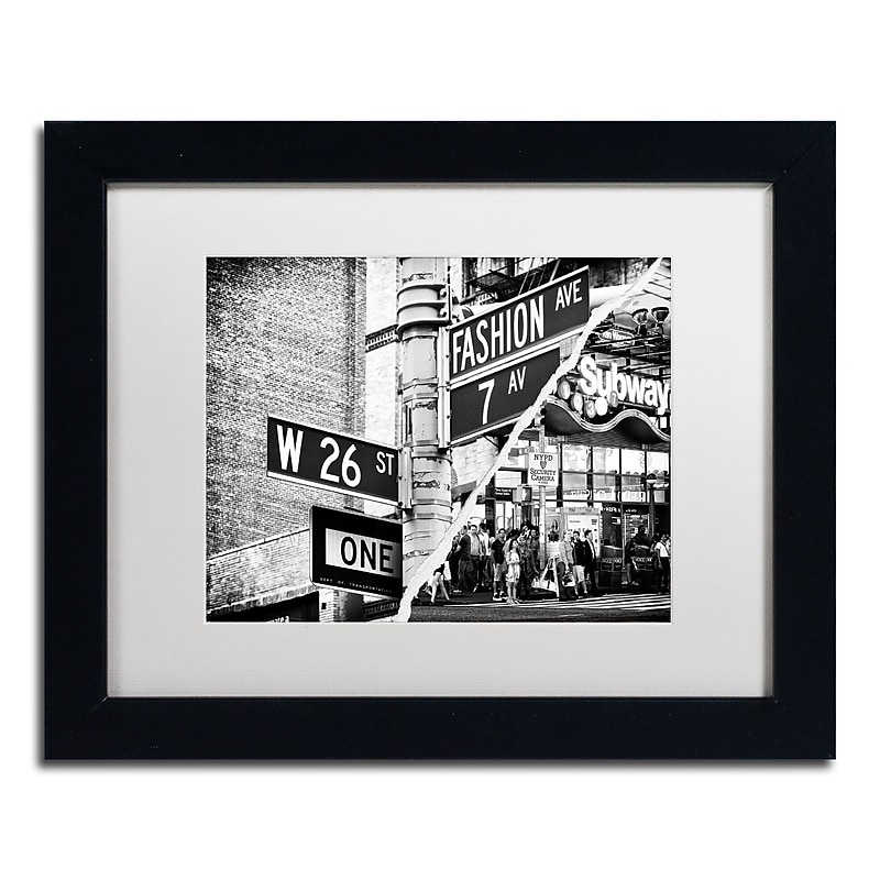 Trademark Fine Art ''Fashion Signs'' by Philippe Hugonnard 11" x 14" White Matted Black Frame (PH0082-B1114MF) image 1