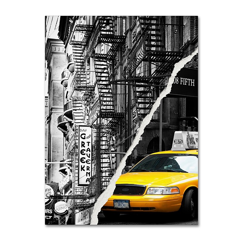 Trademark Fine Art ''Live in New York'' by Philippe Hugonnard 18" x 24" Canvas Art (PH0086-C1824GG) image 1