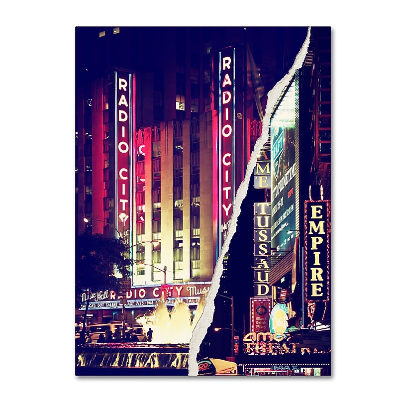 Trademark Fine Art ''Times Square Theater District'' by Philippe Hugonnard 14" x 19" Canvas Art (PH0089-C1419GG) image 1