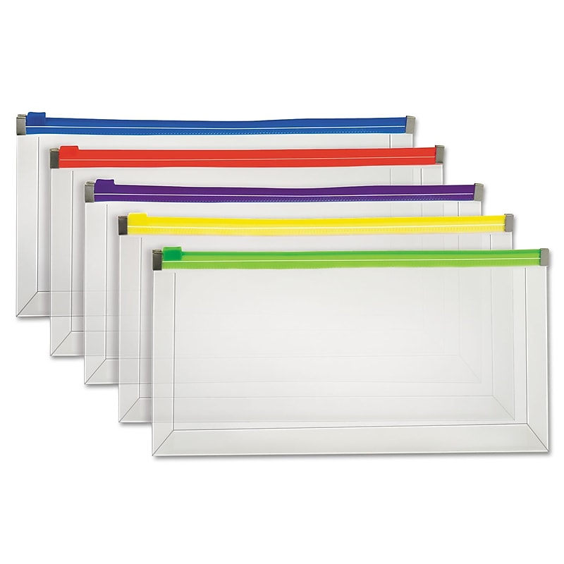 Pendaflex Expanding Wallet with Zipper Closure, Assorted Colors, 5/Pack (85293) image 1