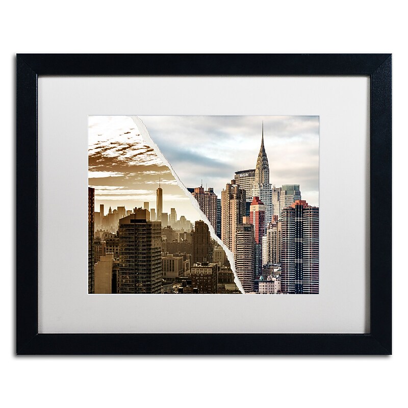 Trademark Fine Art ''The Skyscrapers'' by Philippe Hugonnard 16" x 20" White Matted Black Frame (PH0092-B1620MF) image 1