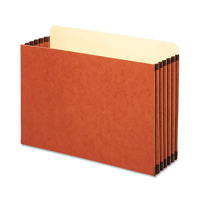 Pendaflex File Cabinet Pockets, Straight Cut, 1 Pocket, Legal, Redrope, 5 1/4" Expansion image 1